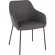 Daniella Dining Chair in Charcoal Fabric & Black Metal (Set of 2)